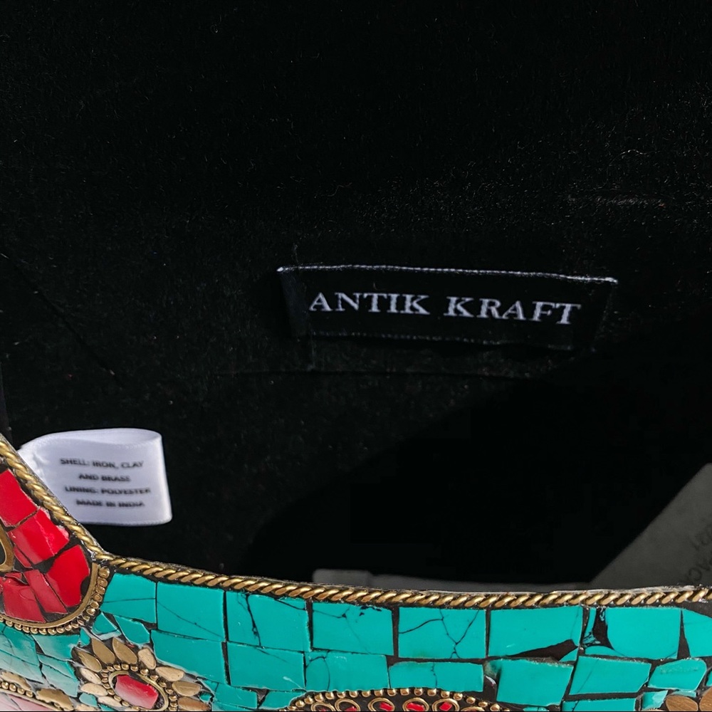 Anthropologie ANTIK KRAFT Metal Clutch Purse - Picture 11 of 13